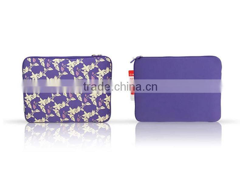 Factory Price Soft neoprene 13.3inch neoprene laptop sleeve with carrying and pocktet