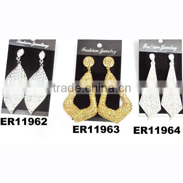 fashion ladies glitter rhinestone cool stud earrings