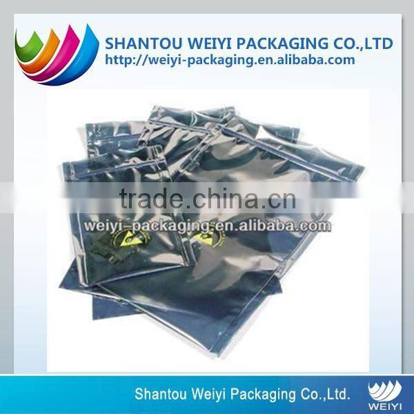 Custom anti-static transparent aluminum foil packaging bag for electronic component