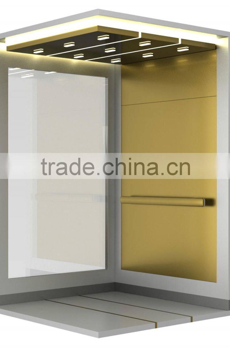 Hair line stainless steel lift elevator cost with comfortable and Energy-Saving