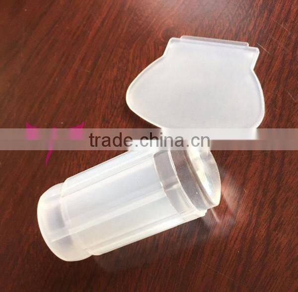 Hot clear nail stamper,clear jelly nail stamper,clear transparent nail stamper set with scraper