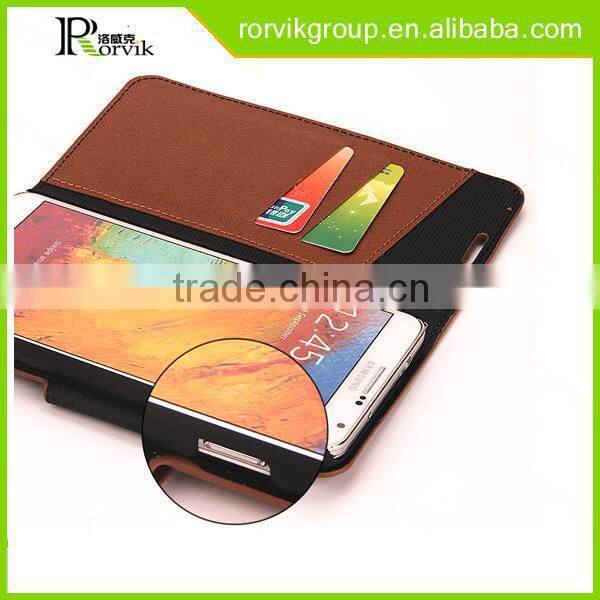 crazy horse pattern leather double phone case card holder for Samsung Galaxy NOTE 3