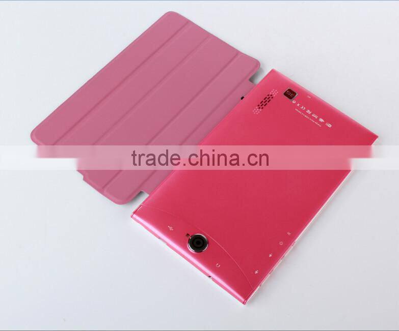 cheapest 7inch mtk8312 tablet pc with dual sim slots 3g phone calling function tablet pc with leather case cover