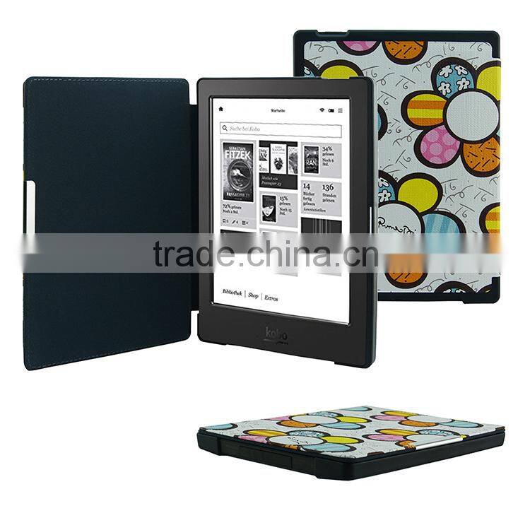 Hot Selling Genuine Leather Smart Case Cover For Kobo Aura Customs Genuine Leather Cheap Mobile Phone Case