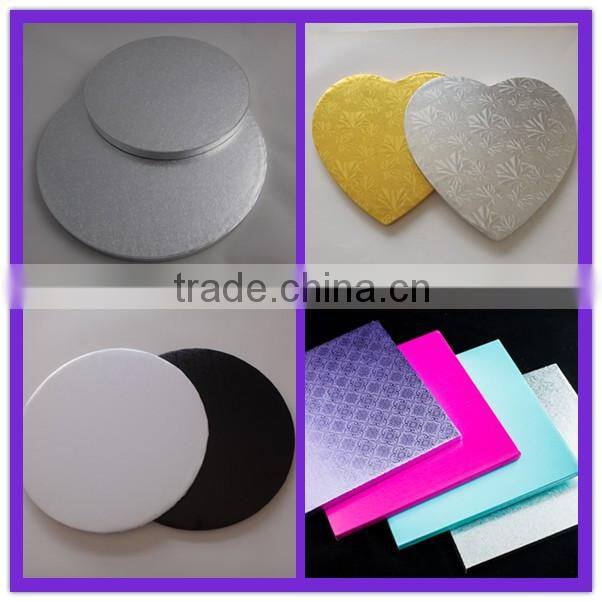 Rose Design Embossed Gold Foil Cake Drum