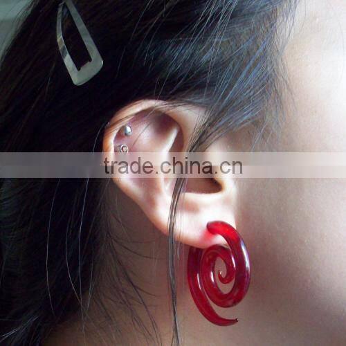 Gorgeous wholesale new design clear jewelry pyrex glass stretcher piercing