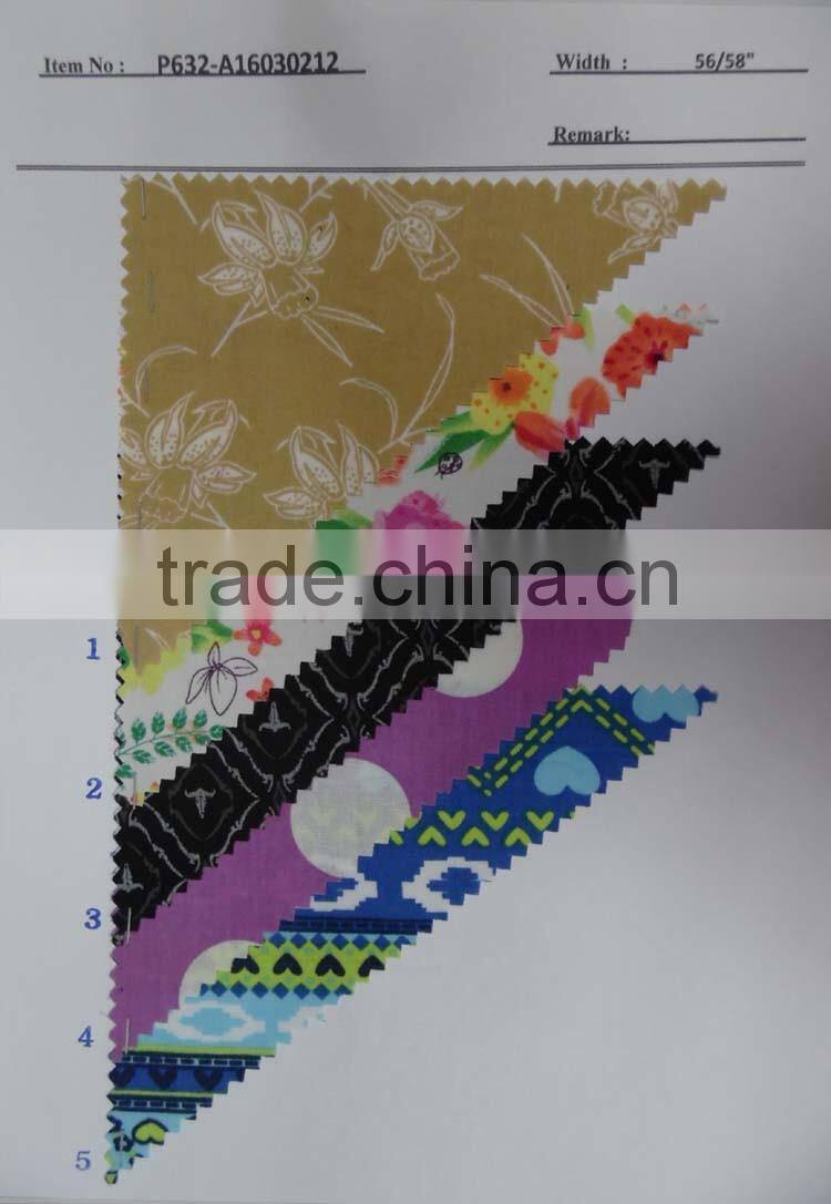 women cotton printed shirting fabrics stocklot P634-A16030215