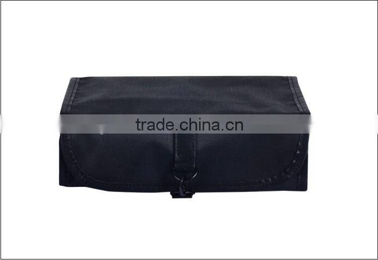 OEM Hanging Black Multi-functional Fashionable Cosmetic bag Artist Foldable large capacity promotion Travel Cosmetic bag