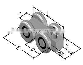 4 rollers with 1 plates carriage diameter 48 or 68 side hole plates carriage