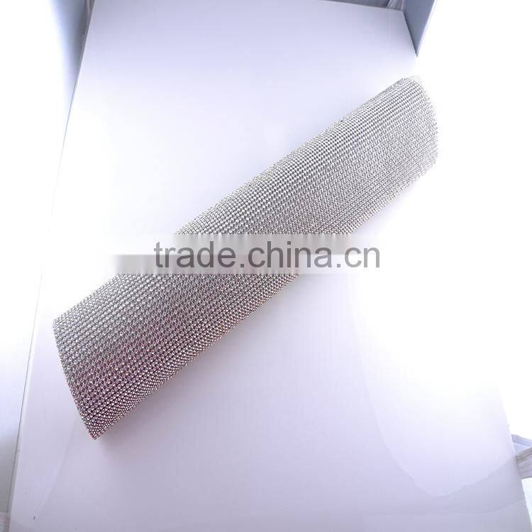 3MM Hotfix aluminum rhinestone sheet rainbow mesh