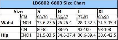 Wave Trim Low Waist Breathable Black Hip Padded Panties