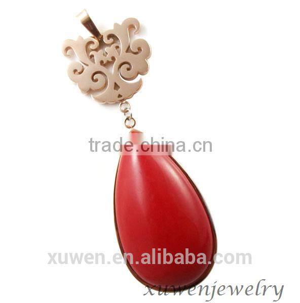 customized laser cut stainless steel gold plated pendant