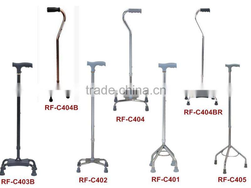 three-legged elderly walking stick