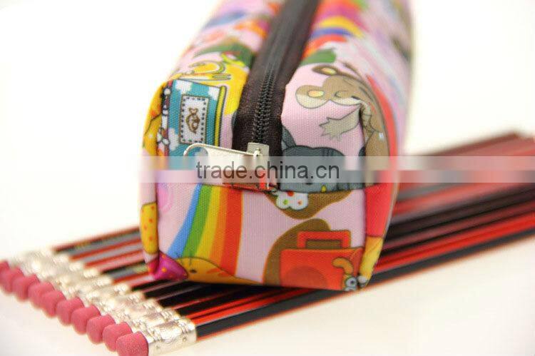 Waterproof Oxford cloth cute pencil case, large capacity Cartoon pencil bag, creative stationery bags