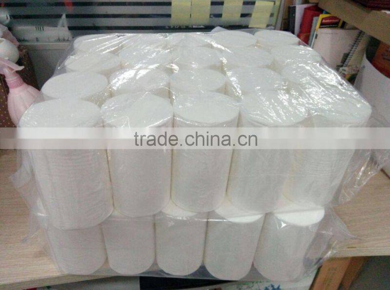 Coreless standard roll size mix wood pulp material toilet tissue tissue paper