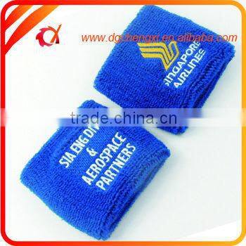 terry Cotton Sport Timer Wristband Sweatband White