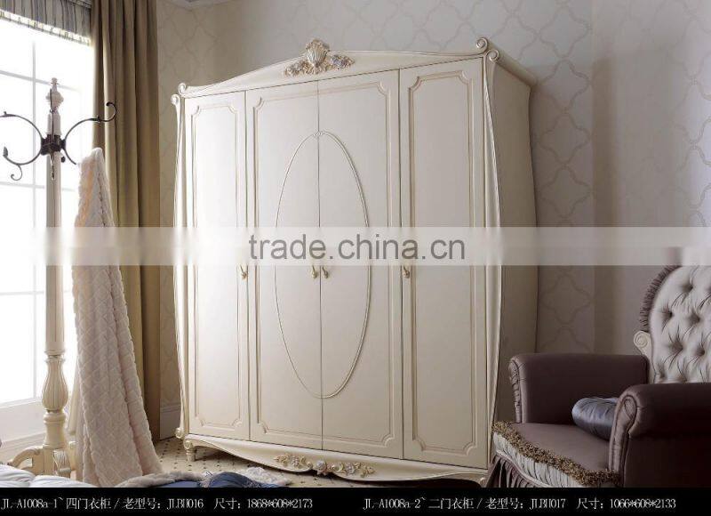 New Classic European And America Style Carved Bedroom Furniture Bed Bedside table Wardrobe Dressing table Bench Royal Chair