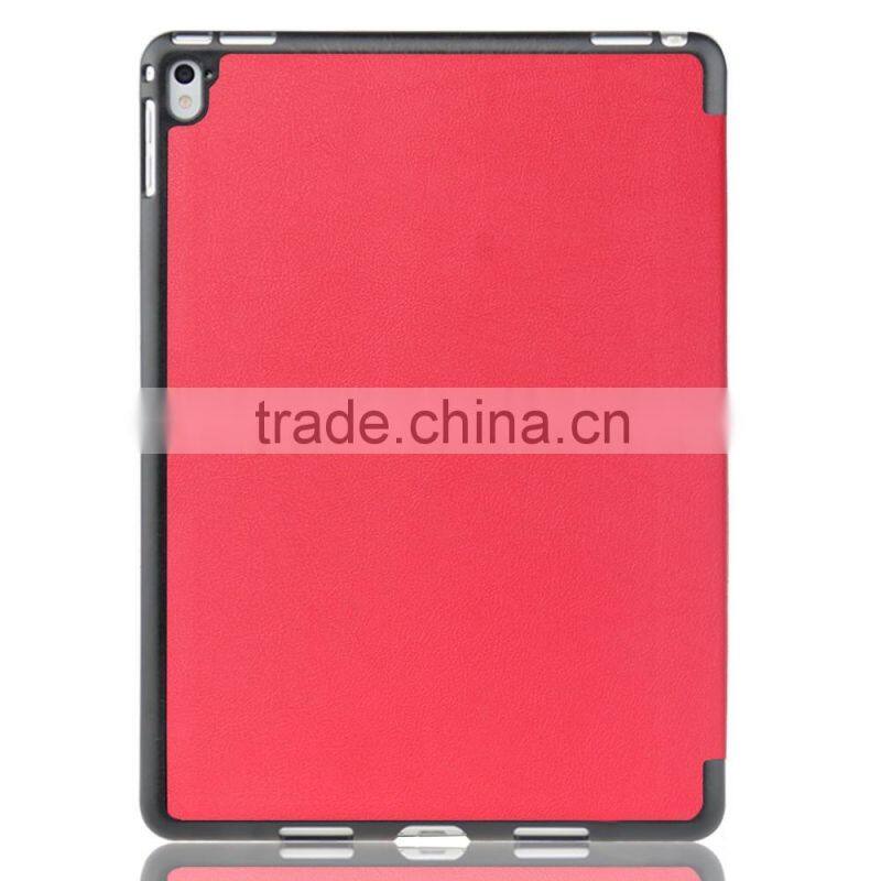 Cheap price shenzhen factory colorful slim magnet leather folders for iPad pro