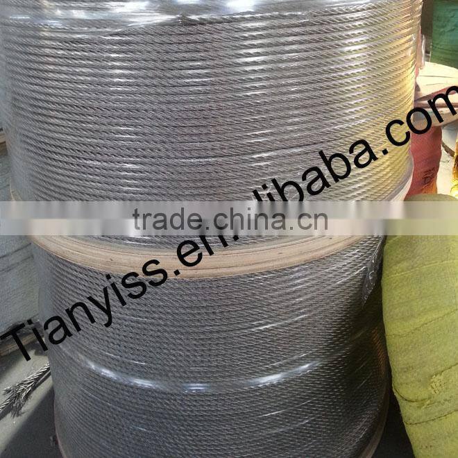 7x19 stainless steel wire rope for sale
