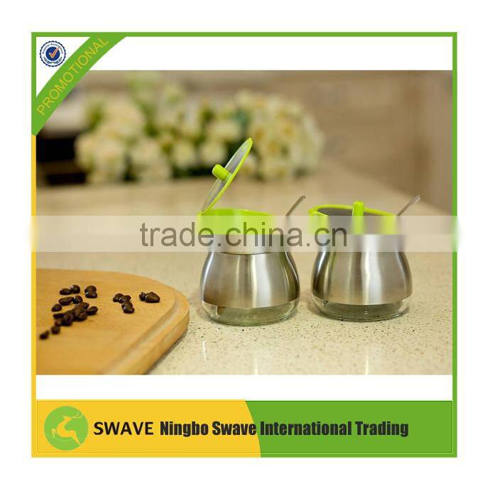 Kitchen helper 2 pcs/set storage seasoning pot,stainless steel kitchen utensils