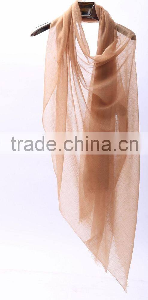 soft and light camel cashmere scarf