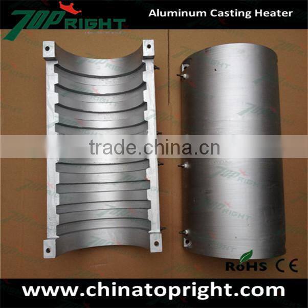 Cast in heater, aluminum heating element for Packaging machinery