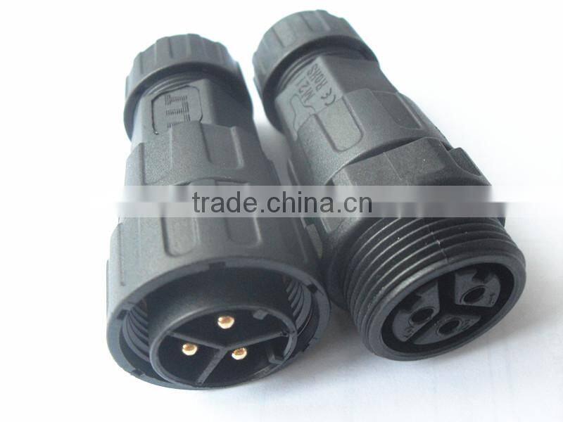power lighting waterproof connector with 3 pins