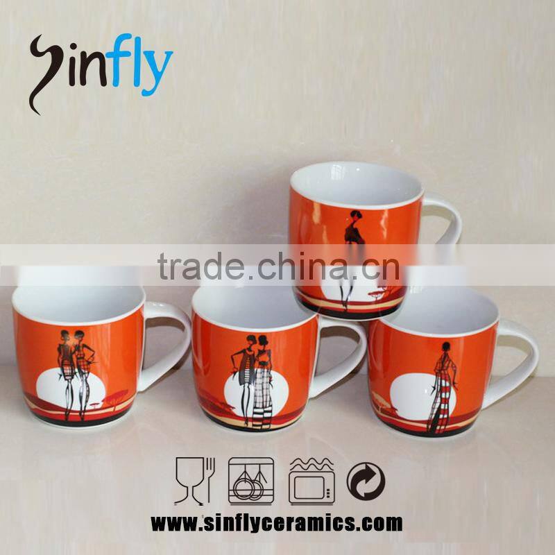 Hot selling 11OZ custome decal ceramic mugs christmas mug