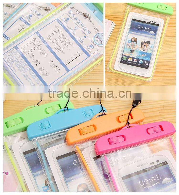 wholesale hot selling waterproof bag noctilucent mobile phone waterproof pouch