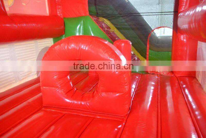 Popular amusing special fire car combo inflatable bouncer combo for kids paly