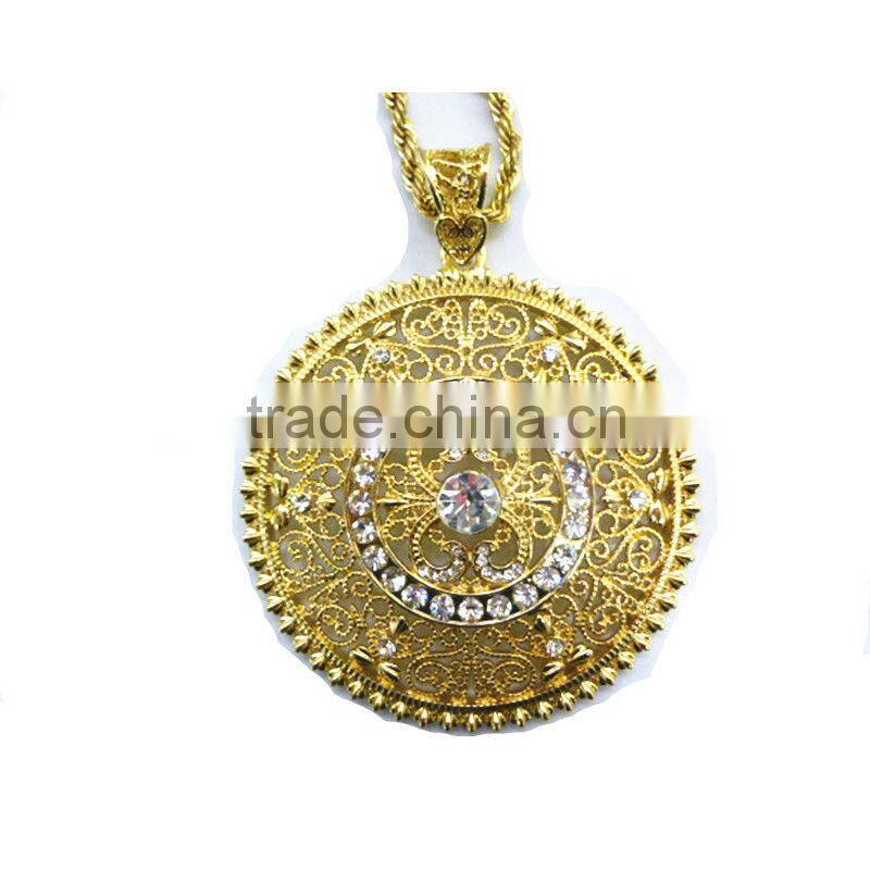 islam allah necklace pendant light weight diamond necklace set