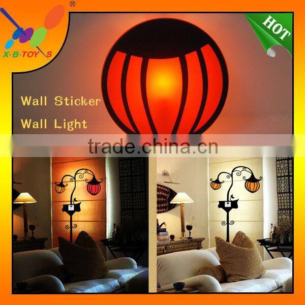 New Fashion Wall Sticker Halloween Pumpkin Wall Light Children Bedroom Wall Lamp