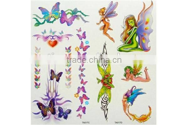 280 special design butterfly glitter body transfer tattoo stickers