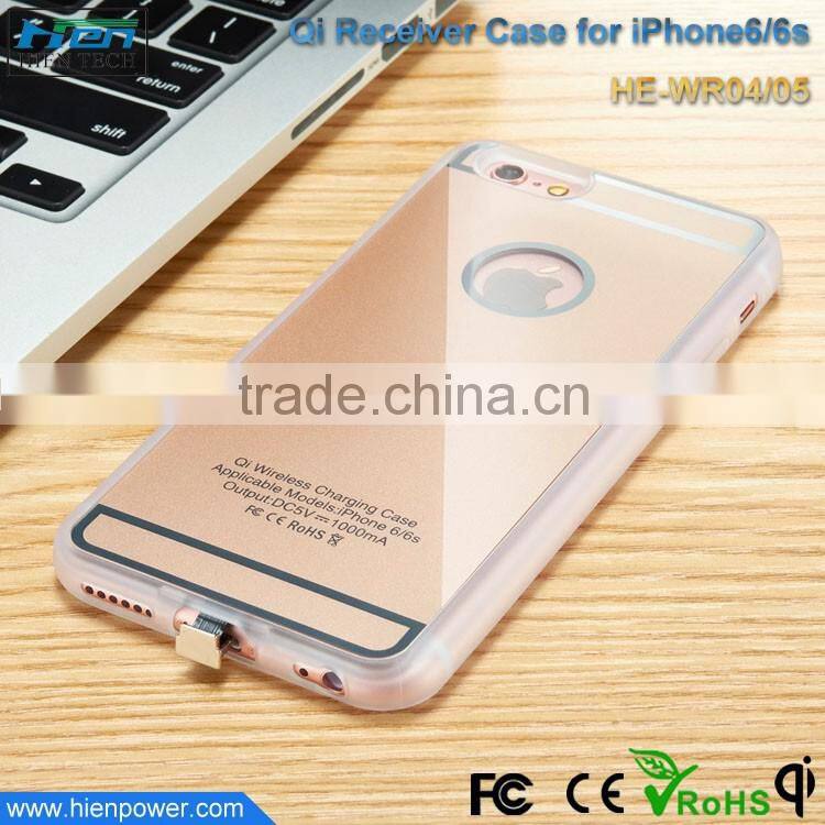 For iPhone 6 plus and iPhone 6s plus Qi Wireless Charger Receiver Case mobile phone battery charger accessories