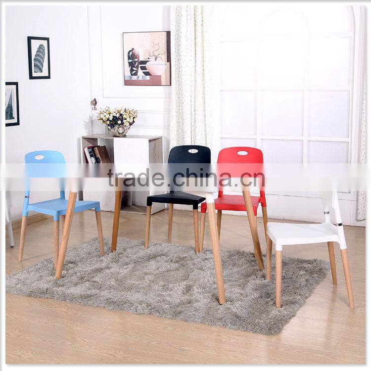 Dining room plastic armless chair set