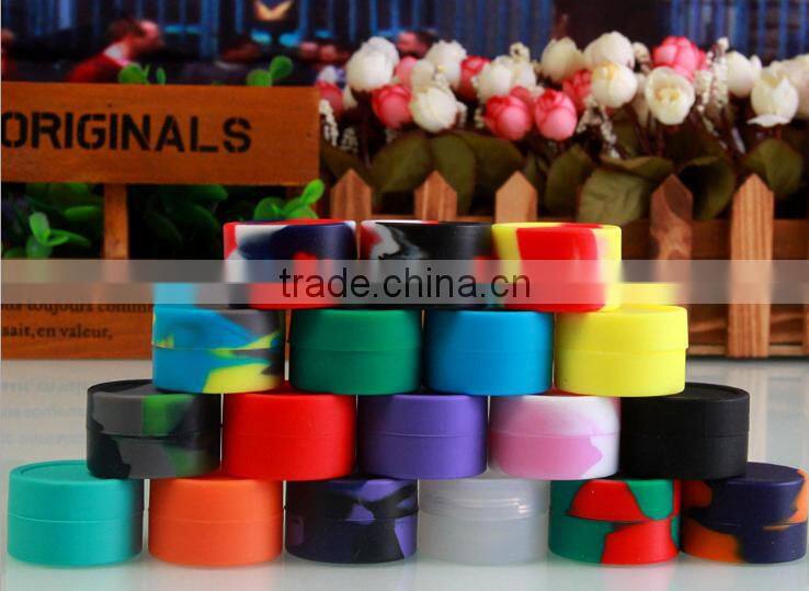 Nonstick Silicone Oil Wax Concentrate Container Jar Vial Screw Top Round Storage Box