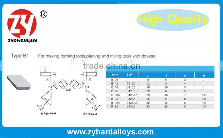 Type A3 sinterred tungsten Carbide welding bade tips