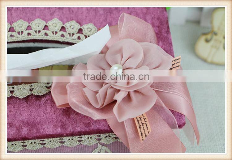 Cute bear velvet tissue box