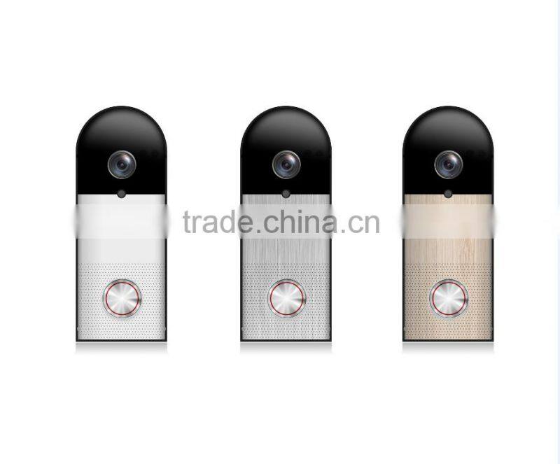 China supplier Intelligent Wifi video intercom door chime with infrared night vision security camera system connected with phone