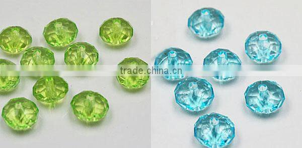 Wholesale acrylic beads,multicolored, 8mm faceted round with 2mm hole,11colors to option.