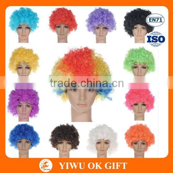 Cheap France Flag Afro Wigs For 2016 UEFA Football Sports