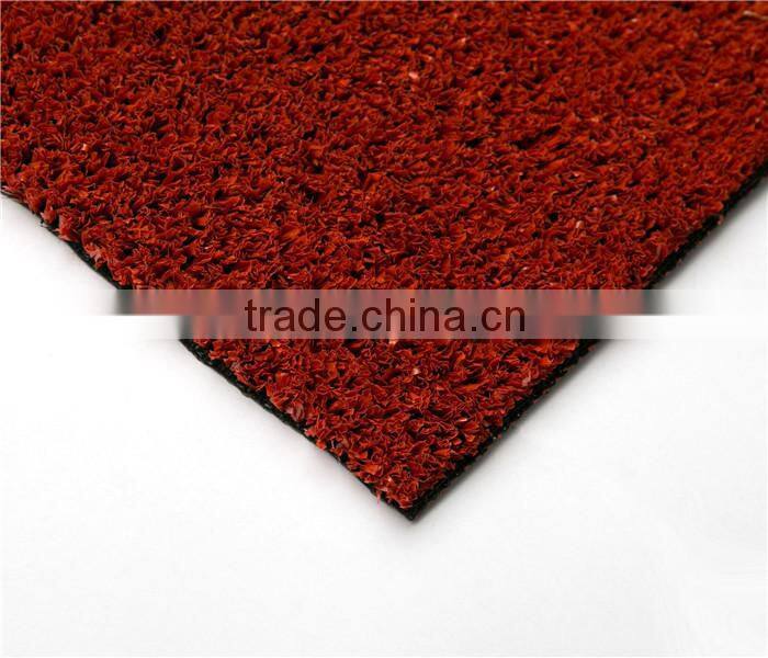 Red color artificial grass baseketball flooring