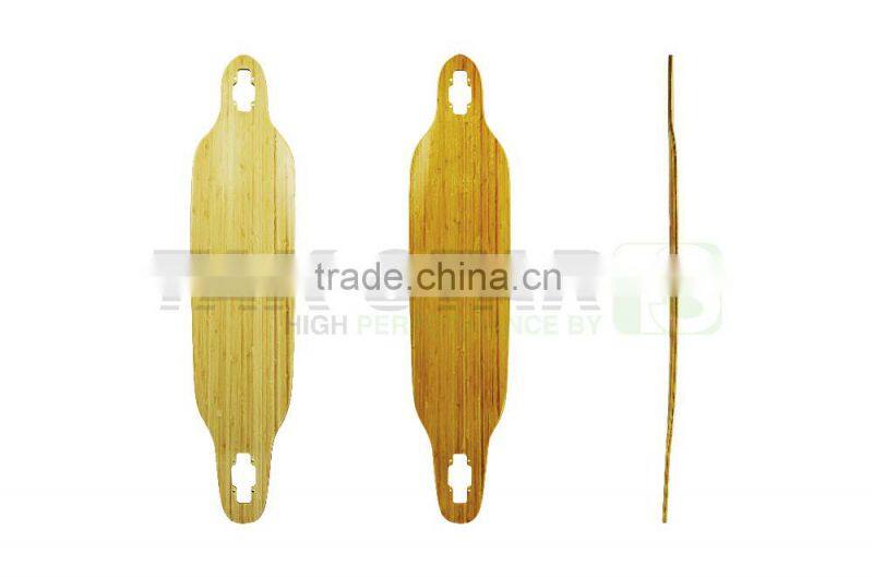 bamboo cruiser longboard decks with kick tail and concave