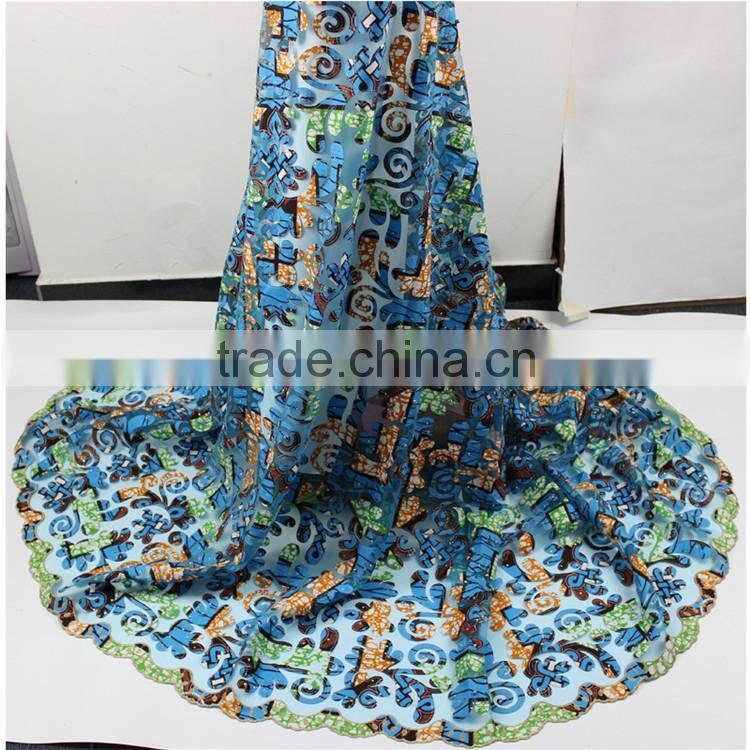African prints wax french lace dress lace fabric with stones