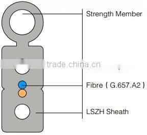 FTTH 1 Core Fiber Optical Self-support Indoor Single Mode Cable