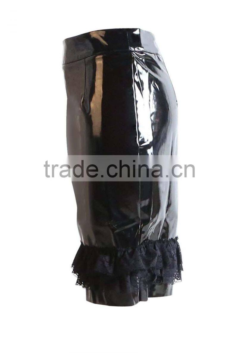 Newest style pvc dress sexy leather catsuit for women