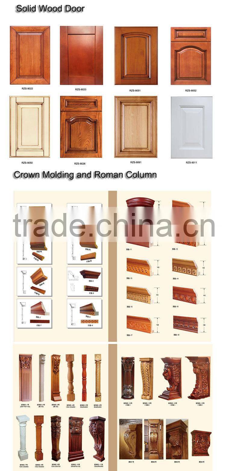 Fully customized traditional kitchen design, country style wood kitchen cabinets