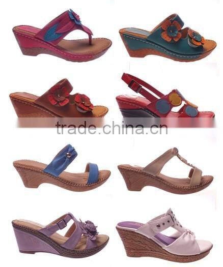 New style flat lady shoes hand made mark threading decoration slippers 2014