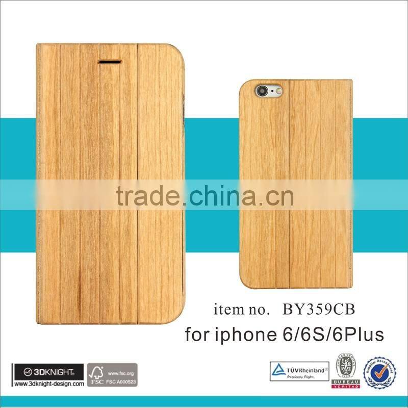 2016 New Luxury Rosewood Wallet Flip Phone Case Cover Wooden for Iphone6