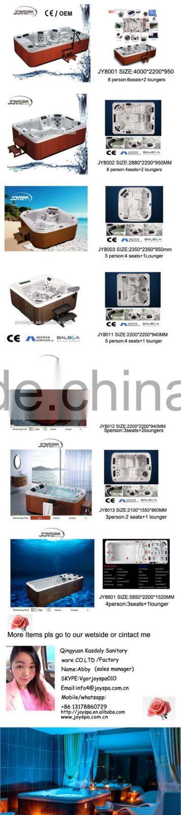 Joyspa mini acrylic bathtud massage spa for 2-3 person with CEcertificate